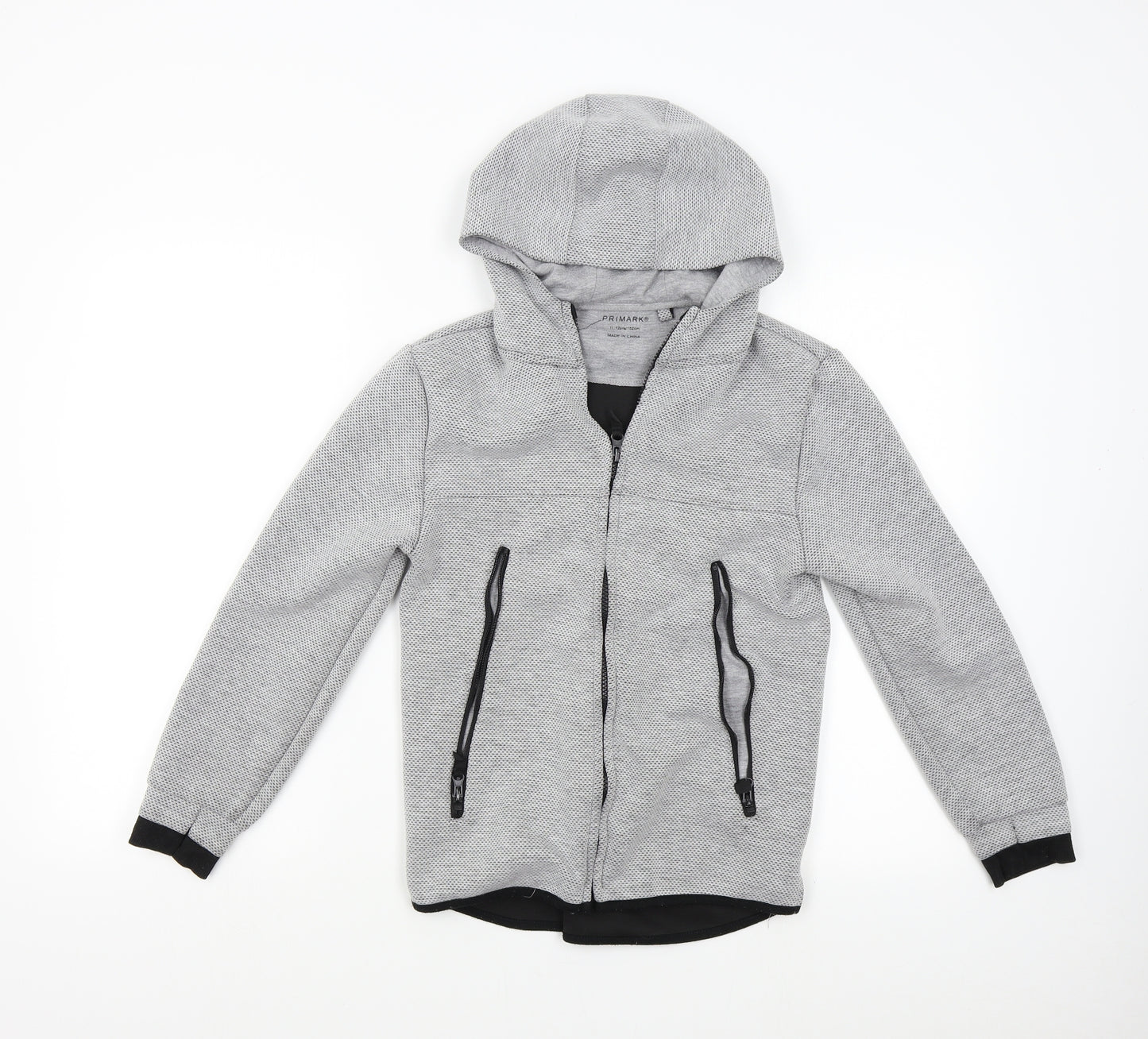 Primark Boys Grey   Full Zip Hoodie Size 11-12 Years