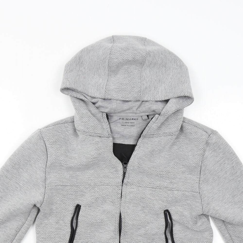 Primark Boys Grey   Full Zip Hoodie Size 11-12 Years