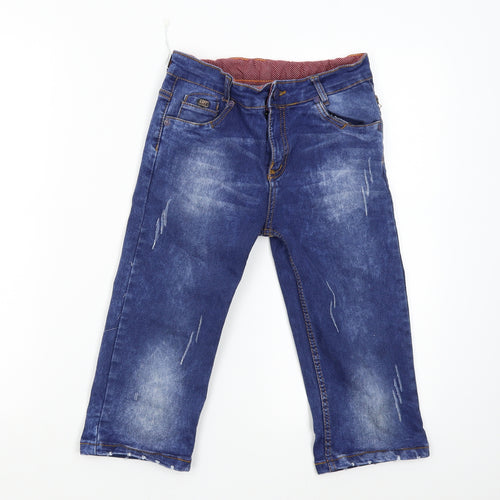 New Flansh Womens Blue  Denim Bermuda Shorts Size 8