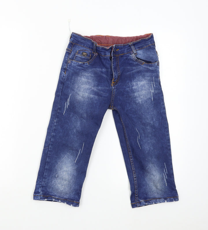 New Flansh Womens Blue Denim Bermuda Shorts Size 8
