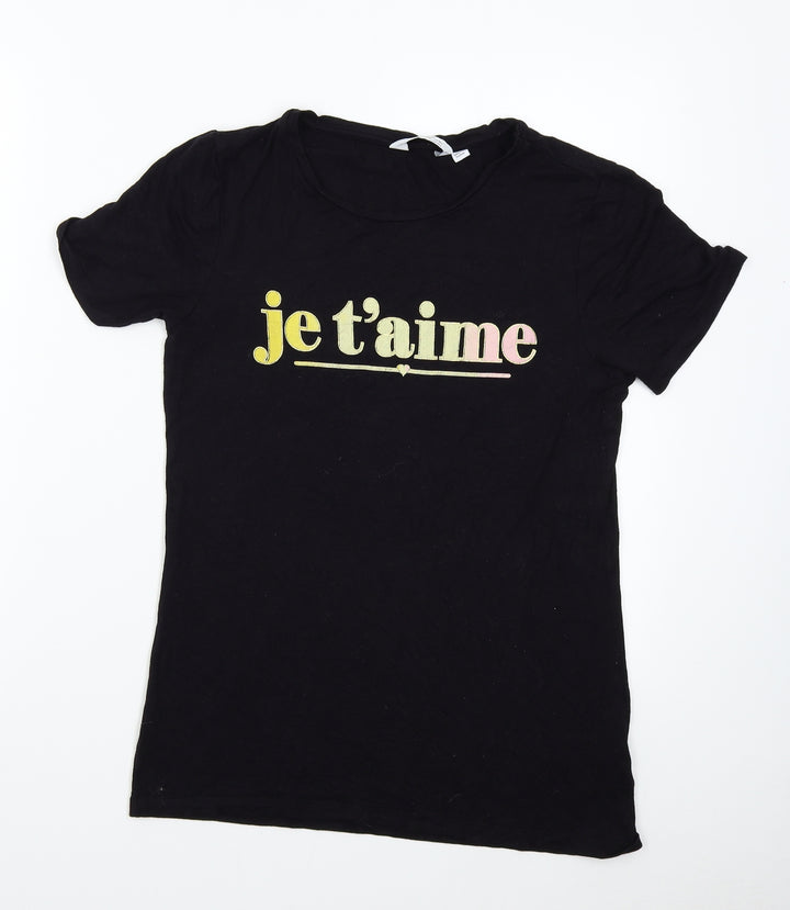 Dorothy Perkins Womens Black Basic T-Shirt Size 10 - J' taime