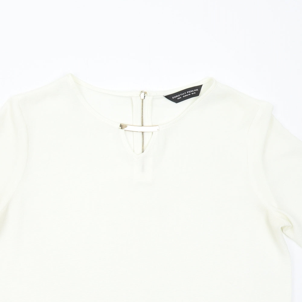 Dorothy Perkins Womens Ivory   Basic Blouse Size 12