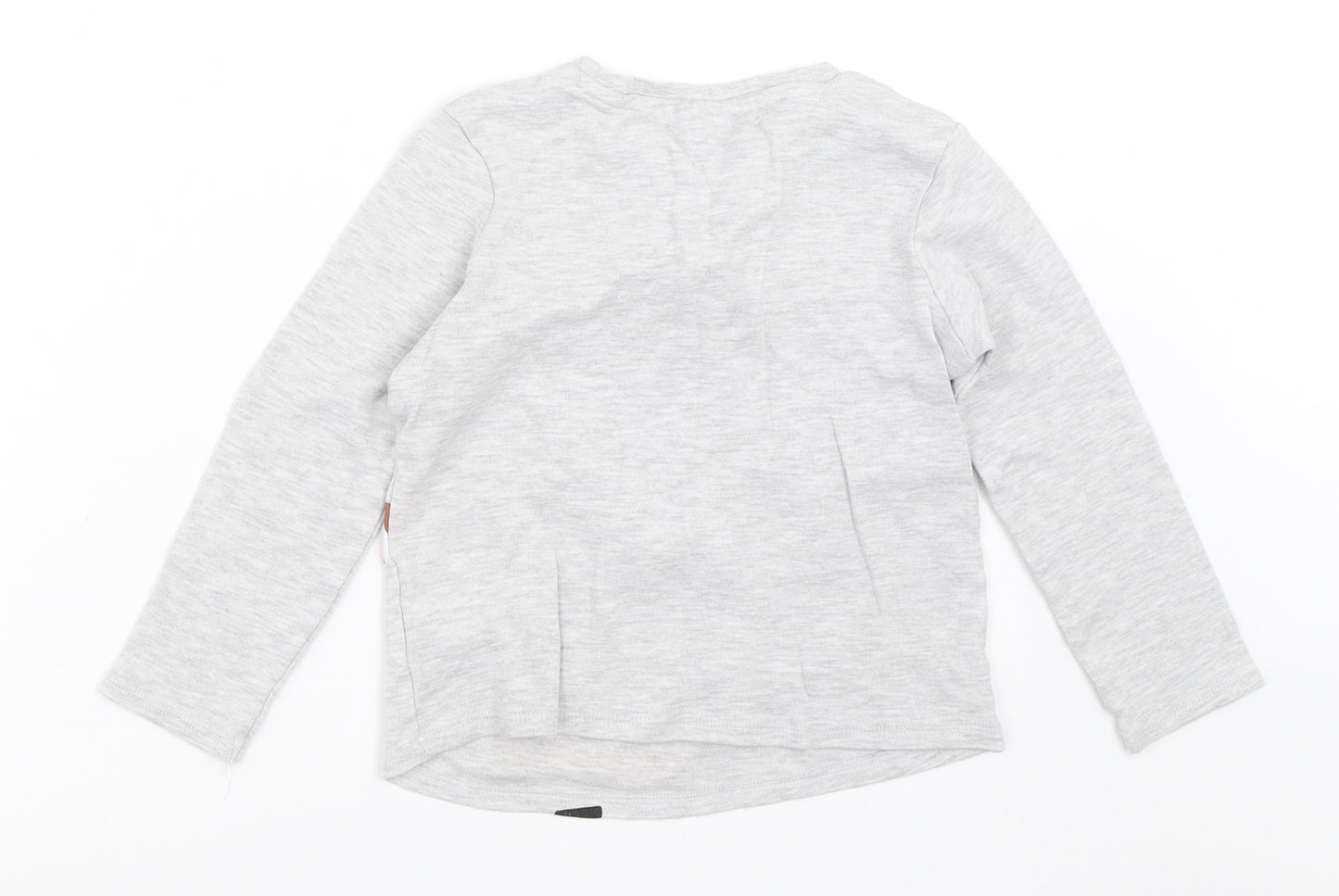 George Boys Grey Solid   Pyjama Top Size 5-6 Years  - Hey Duggee christmas