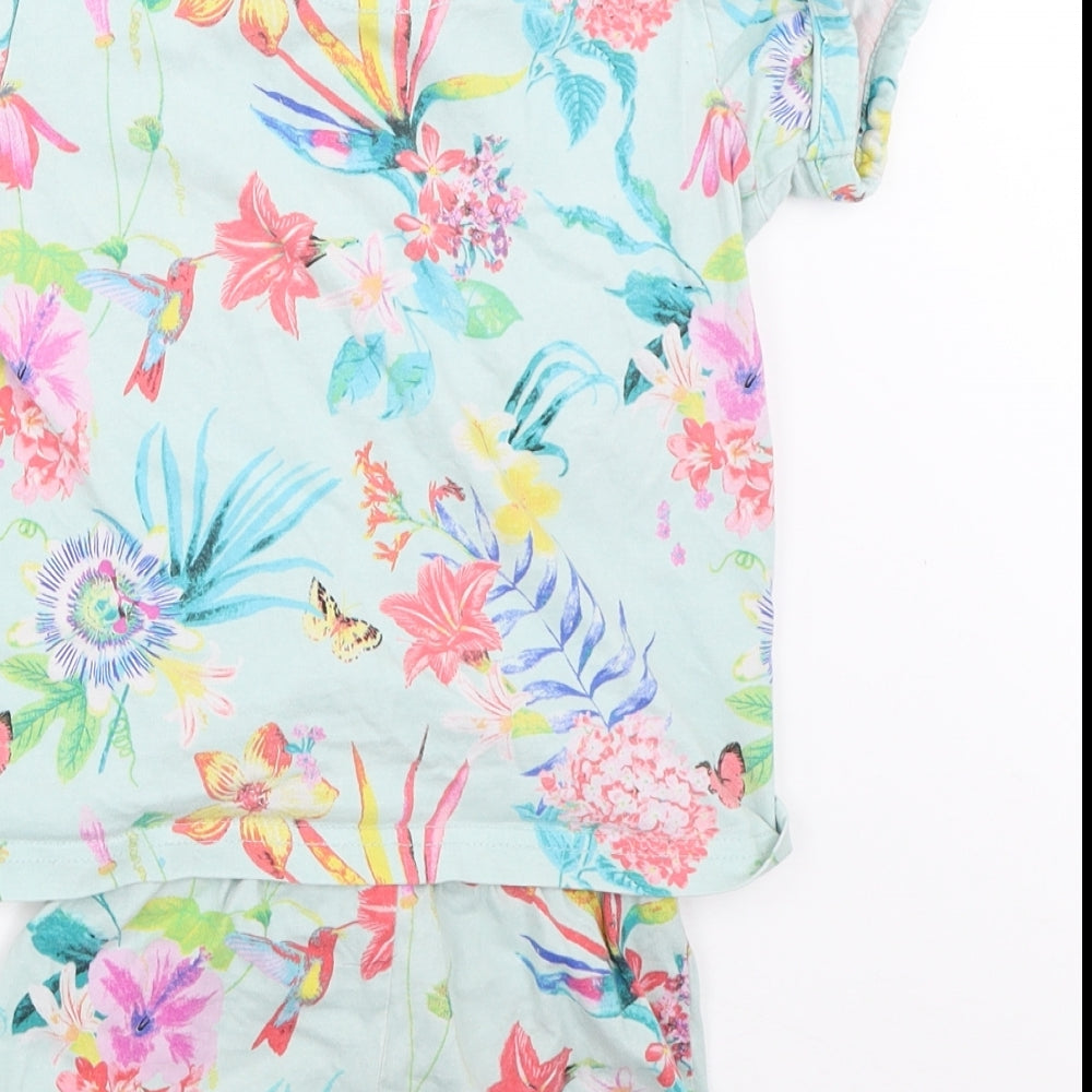 NEXT Girls Blue Floral  Top Pyjama Set Size 5 Years