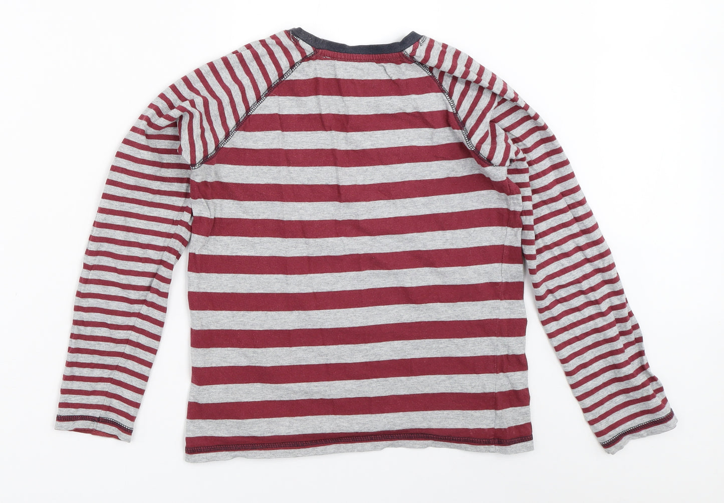 Nutmeg Boys Grey Striped  Basic T-Shirt Size 11-12 Years