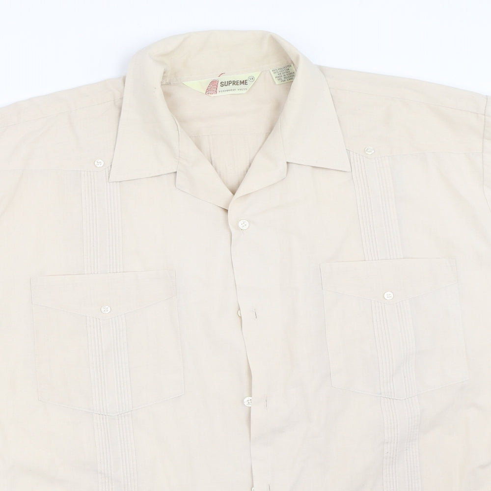 Supreme Mens Beige    Button-Up Size XL