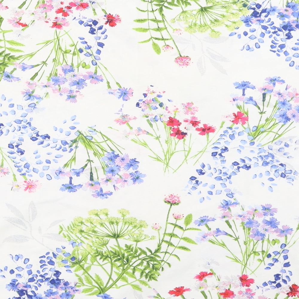 Marks and Spencer Womens White Floral  Basic T-Shirt Size 12