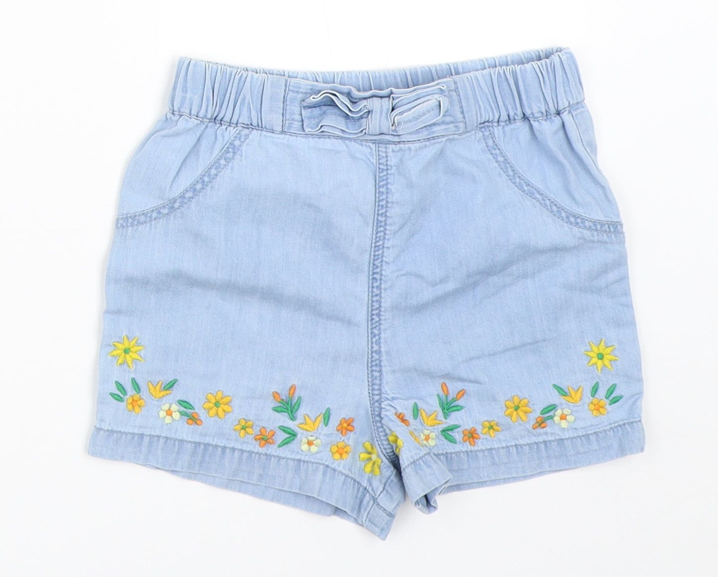 George Girls Blue  Denim Hot Pants Shorts Size 2-3 Years