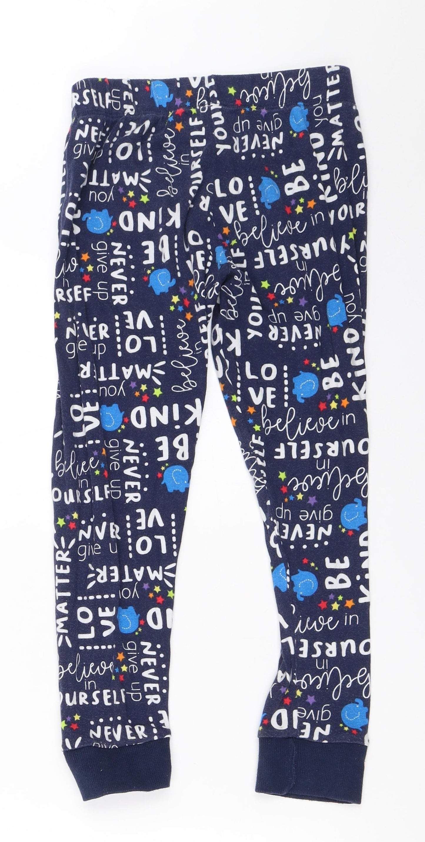 Matalan Boys Blue Solid   Pyjama Pants Size 8-9 Years