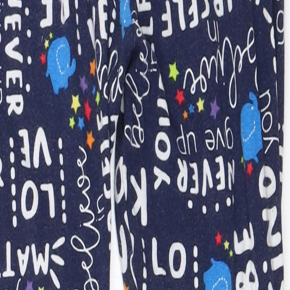 Matalan Boys Blue Solid   Pyjama Pants Size 8-9 Years