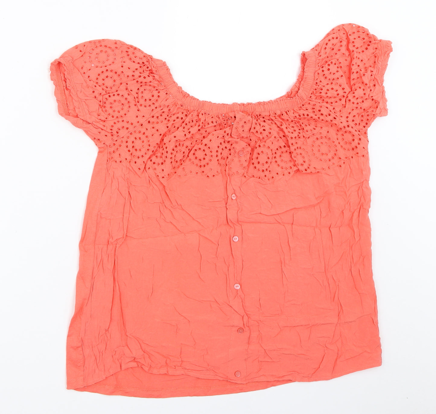 George Womens Orange   Basic T-Shirt Size 8