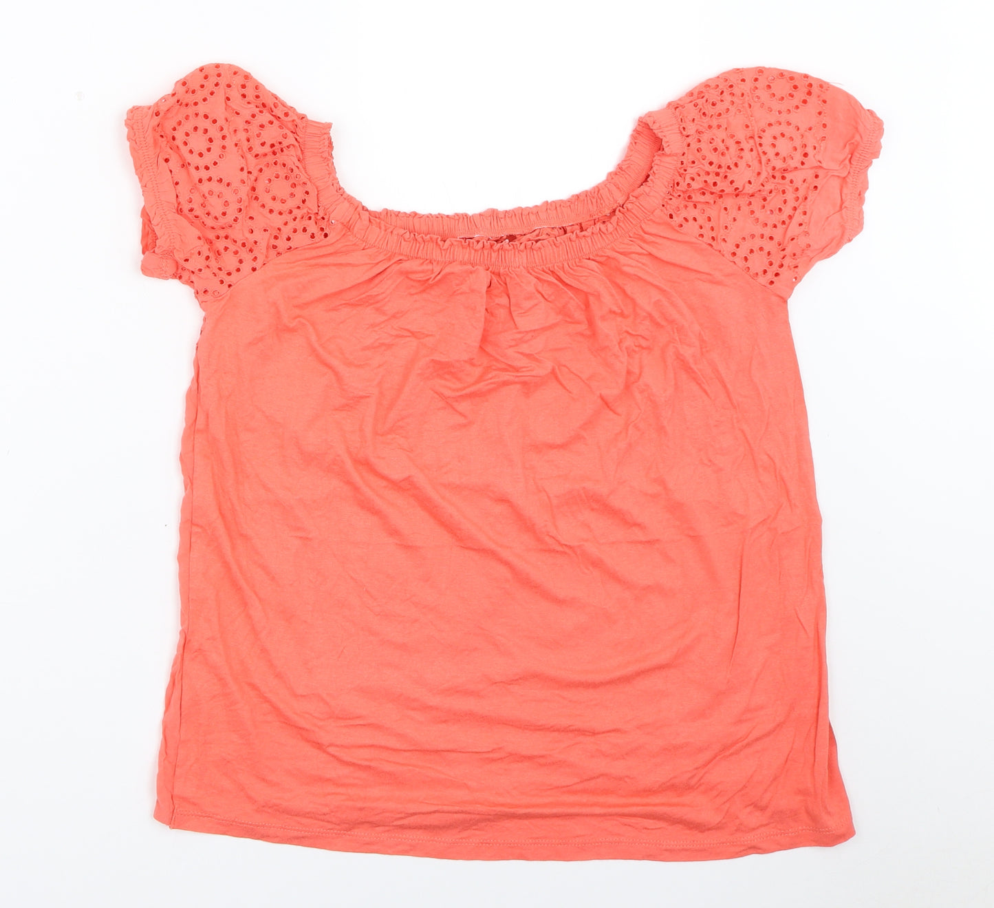 George Womens Orange   Basic T-Shirt Size 8