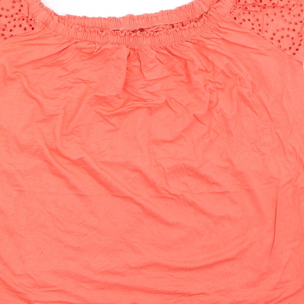 George Womens Orange   Basic T-Shirt Size 8