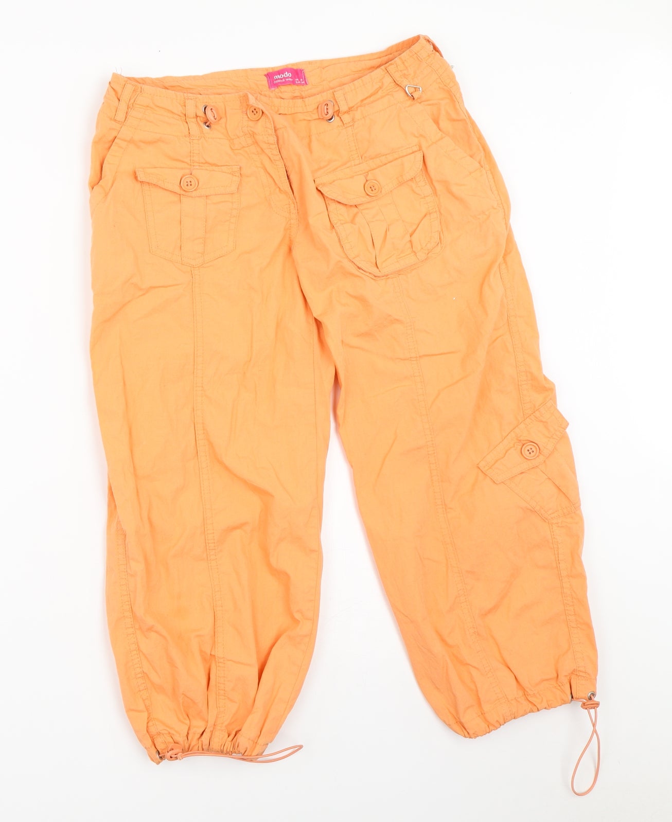MODO Womens Orange   Cropped Trousers Size 8 L20.5 in