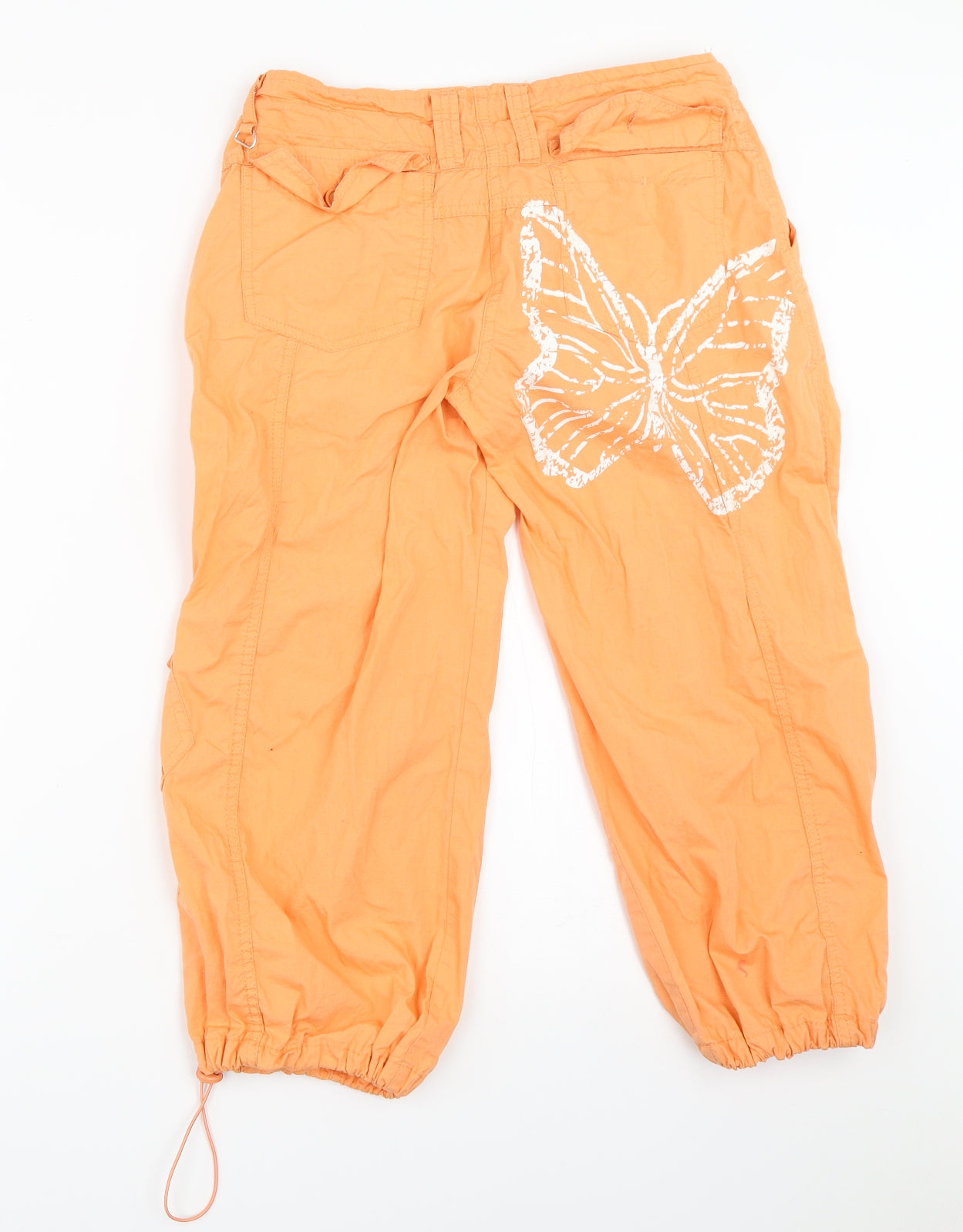 MODO Womens Orange   Cropped Trousers Size 8 L20.5 in