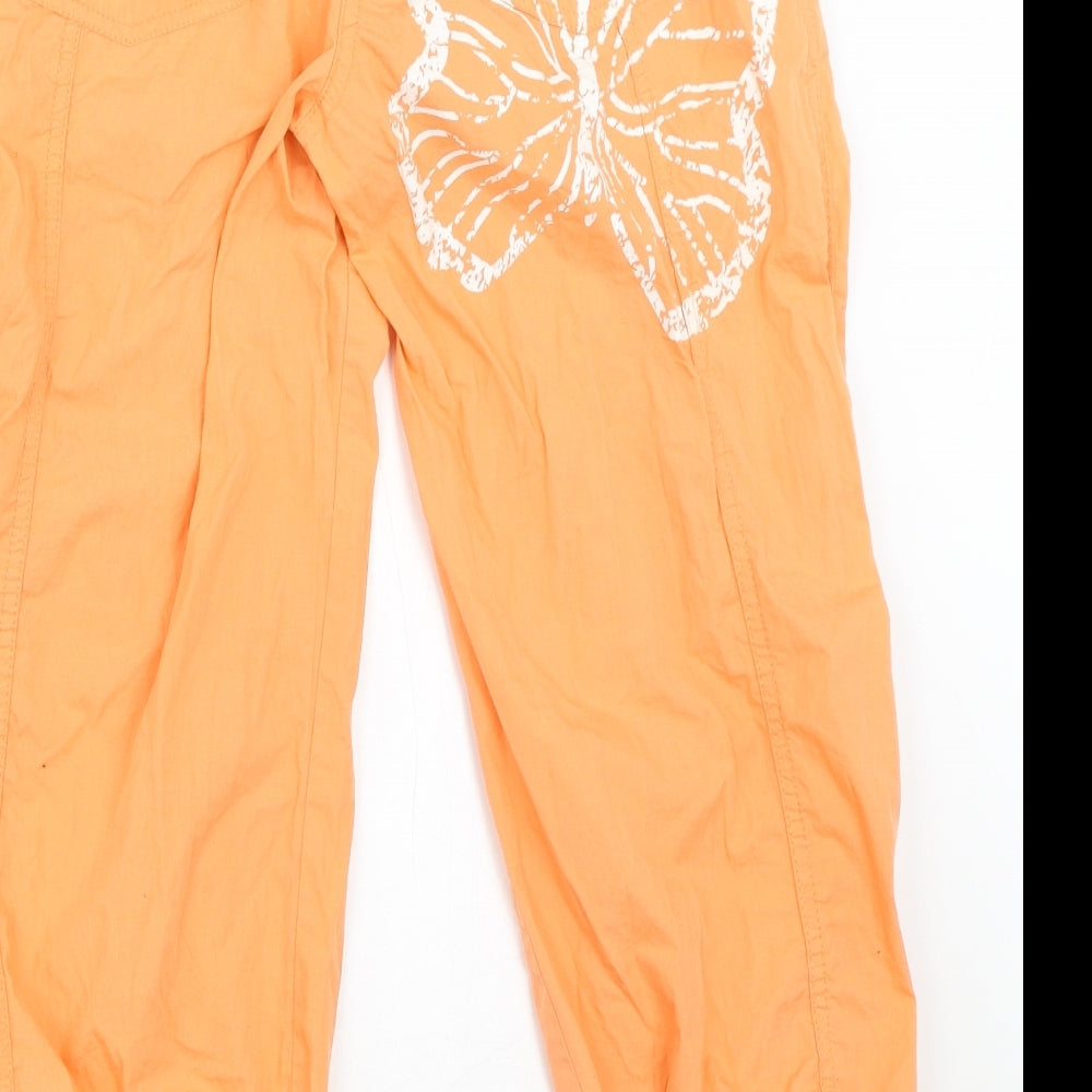 MODO Womens Orange   Cropped Trousers Size 8 L20.5 in