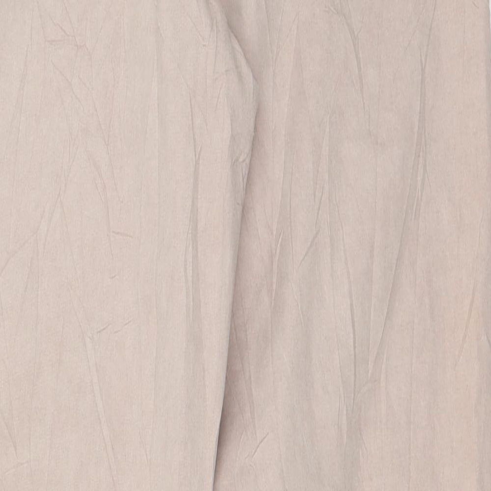 Marks and Spencer Womens Beige   Chino Trousers Size 12 L29 in