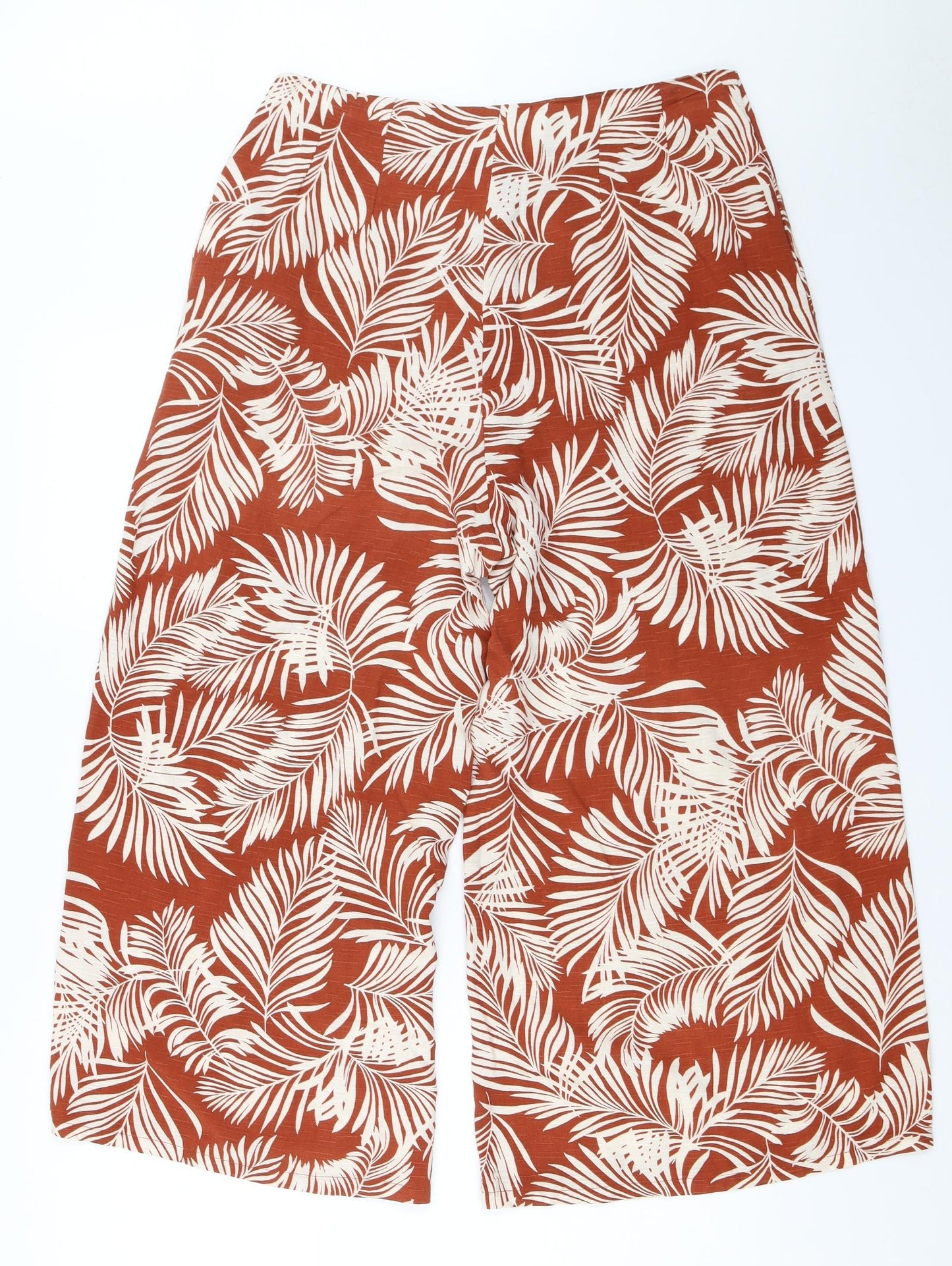 Primark Womens Orange   Cropped Trousers Size 12 L23 in