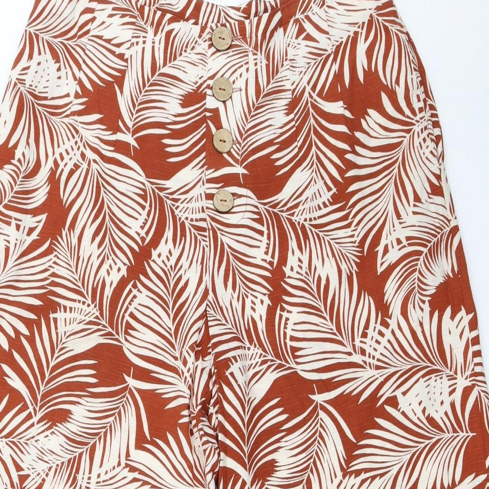 Primark Womens Orange   Cropped Trousers Size 12 L23 in
