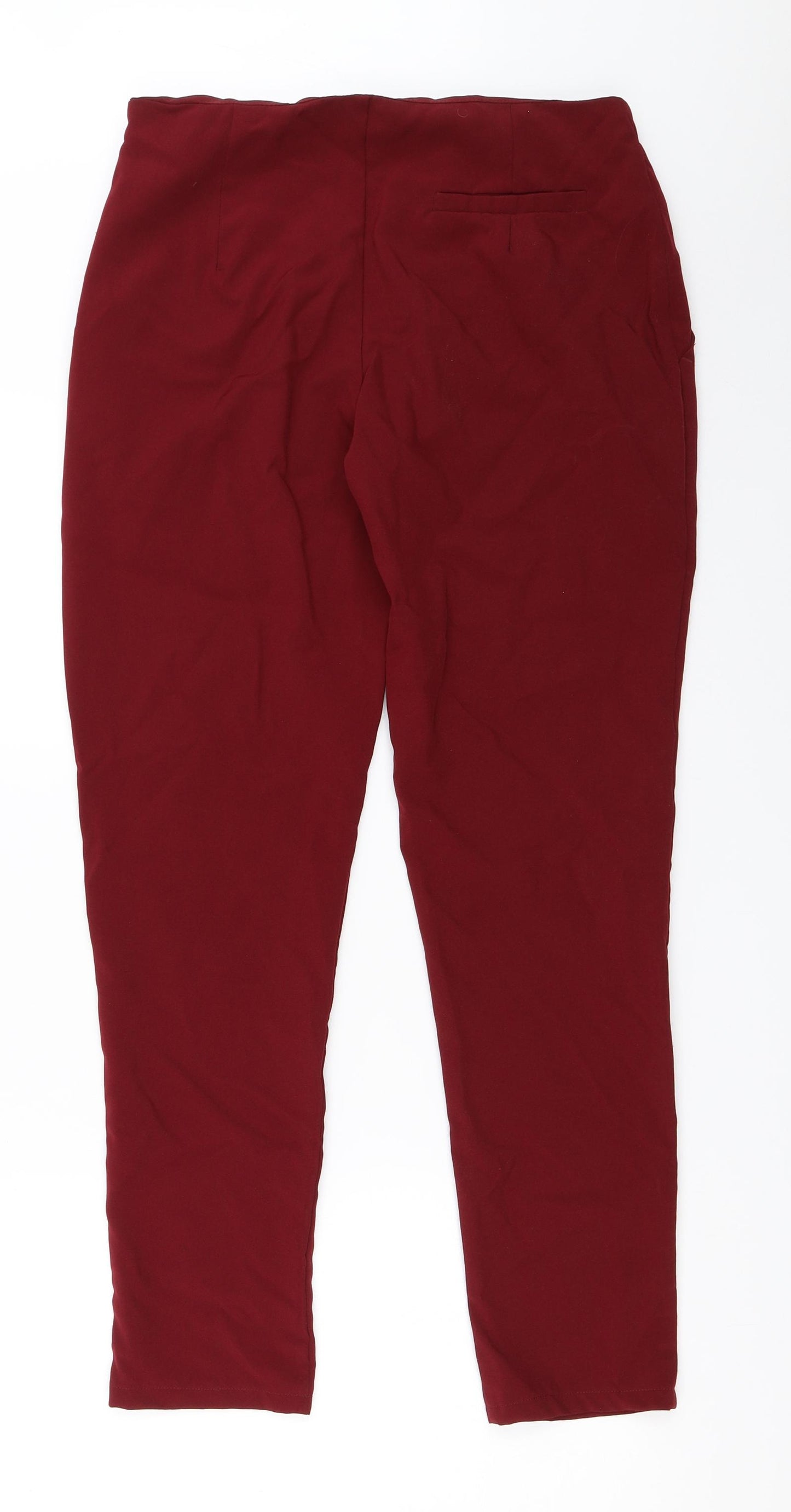 Missguided Womens Red   Trousers  Size 10 L27.5 in