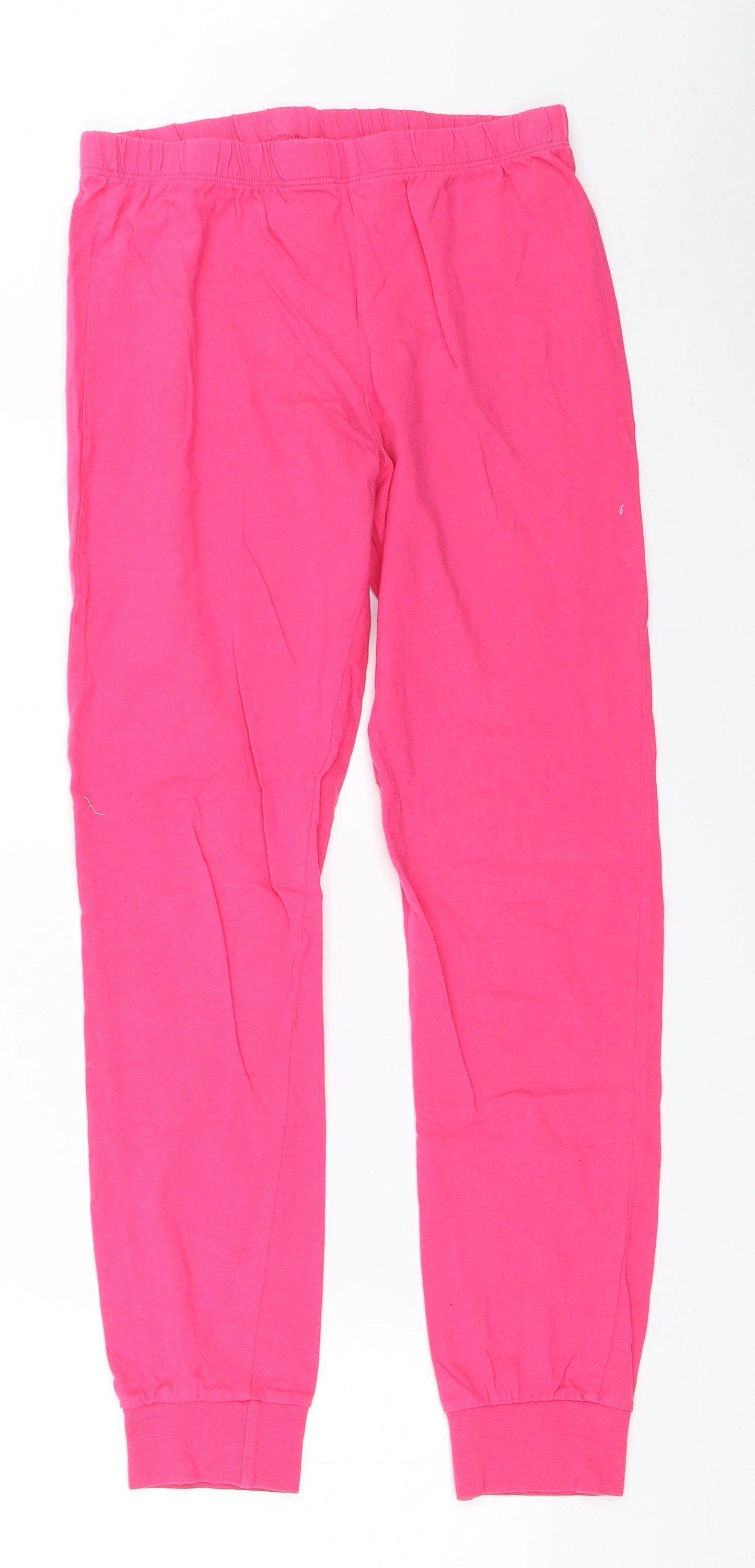 Primark Girls Pink Solid  Top Pyjama Pants Size 10-11 Years