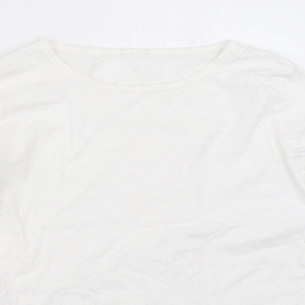 DECATHLON Girls White   Basic T-Shirt Size 11-12 Years