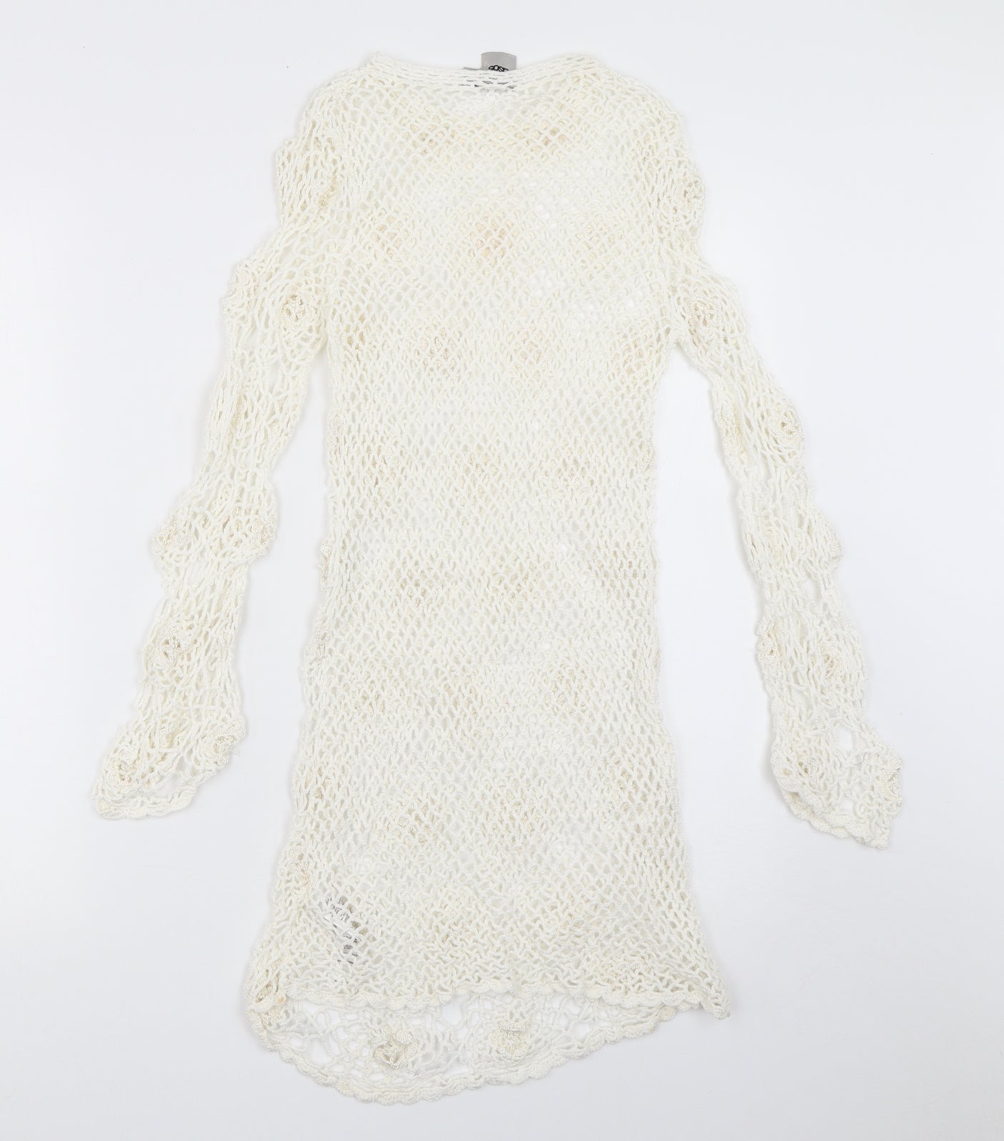 ASOS Womens Ivory   Mini  Size 8  - beach crochet dress