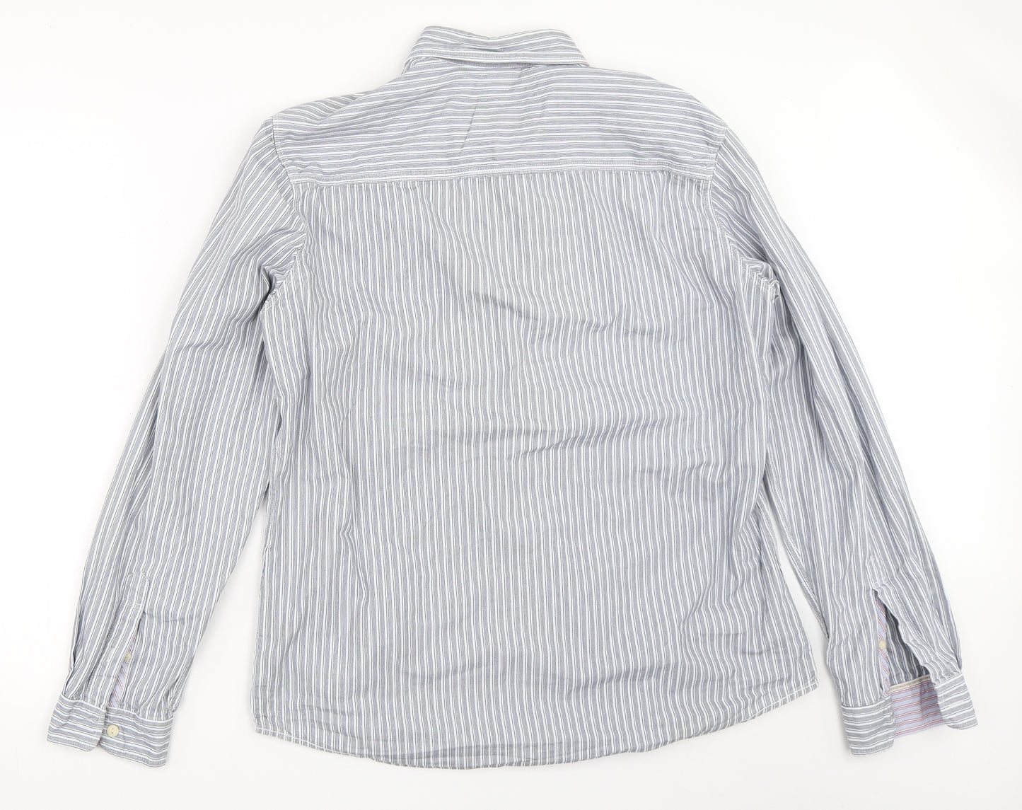NEXT Mens Blue Striped   Button-Up Size L