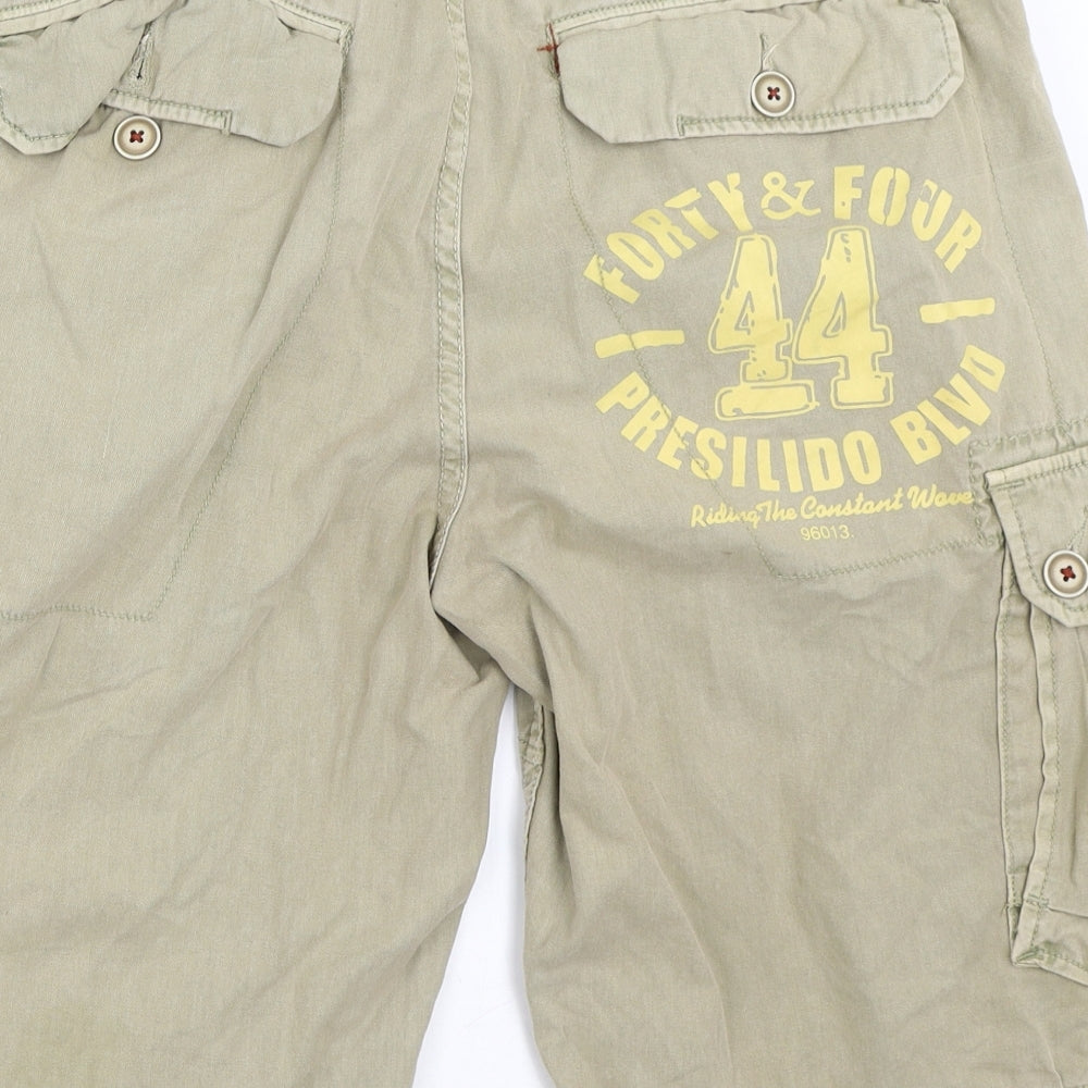 NEXT Mens Beige   Cargo Shorts Size 34 in