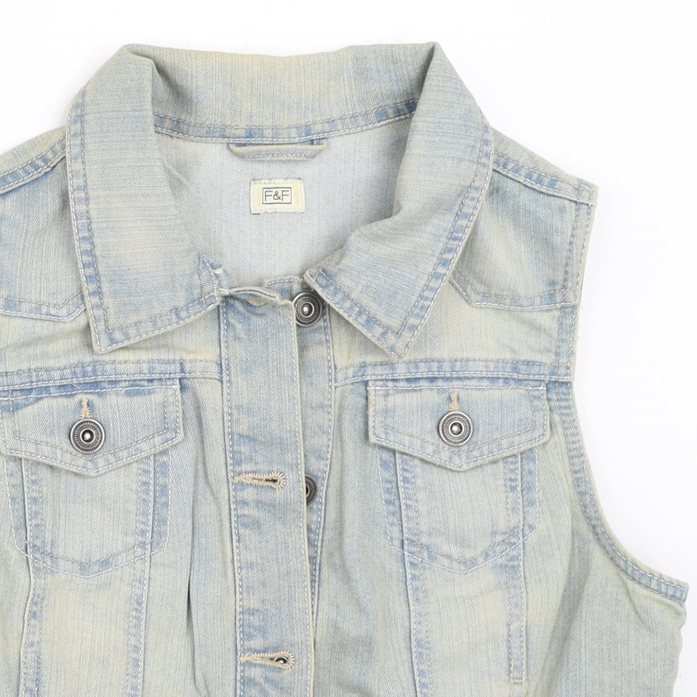 F&F Womens Blue  Denim Jacket  Size 12