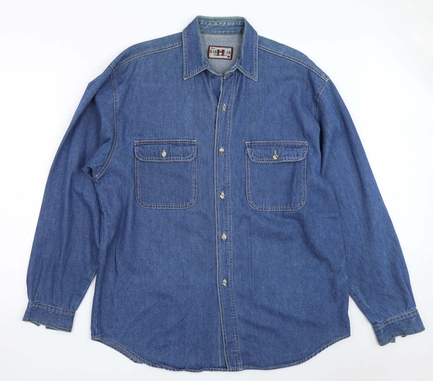 The Hardwear Collection Mens Blue  Denim  Button-Up Size L