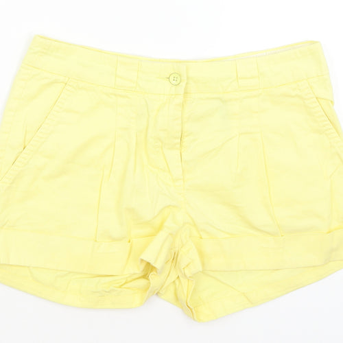 H&M Womens Yellow   Hot Pants Shorts Size 6