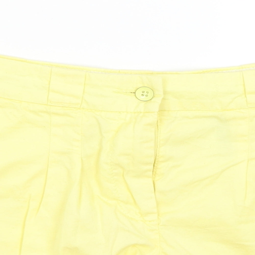 H&M Womens Yellow   Hot Pants Shorts Size 6