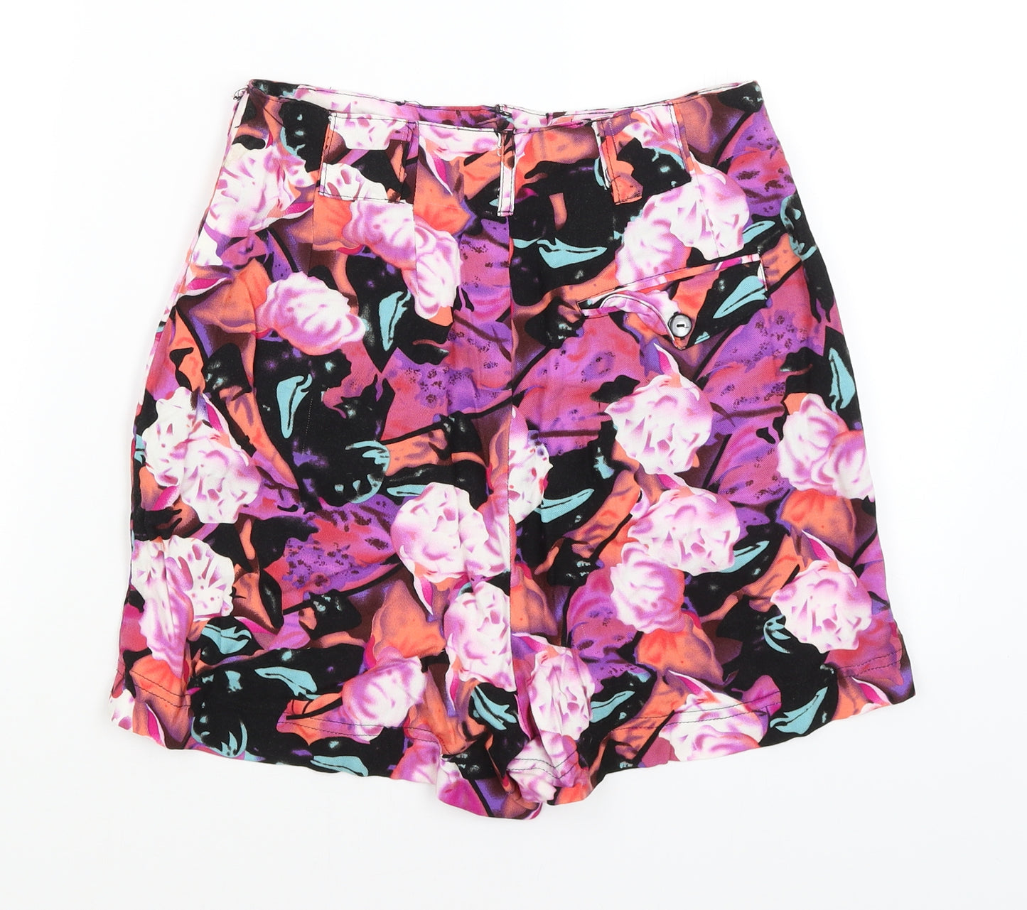 Mink Pink Womens Black Floral  Mom Shorts Size S