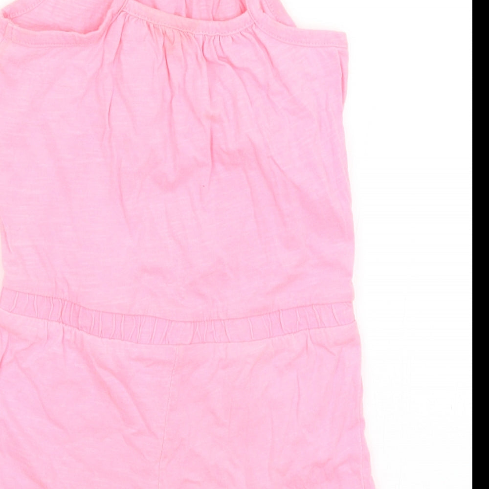 Pep & Co Girls Pink   Playsuit One-Piece Size 5-6 Years