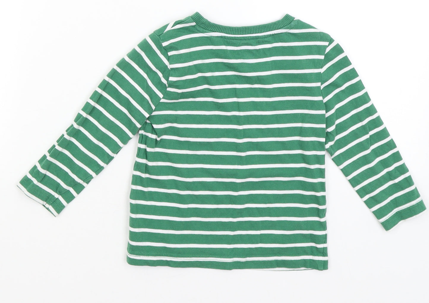 F&F Baby Green Striped  Basic T-Shirt Size 18-24 Months