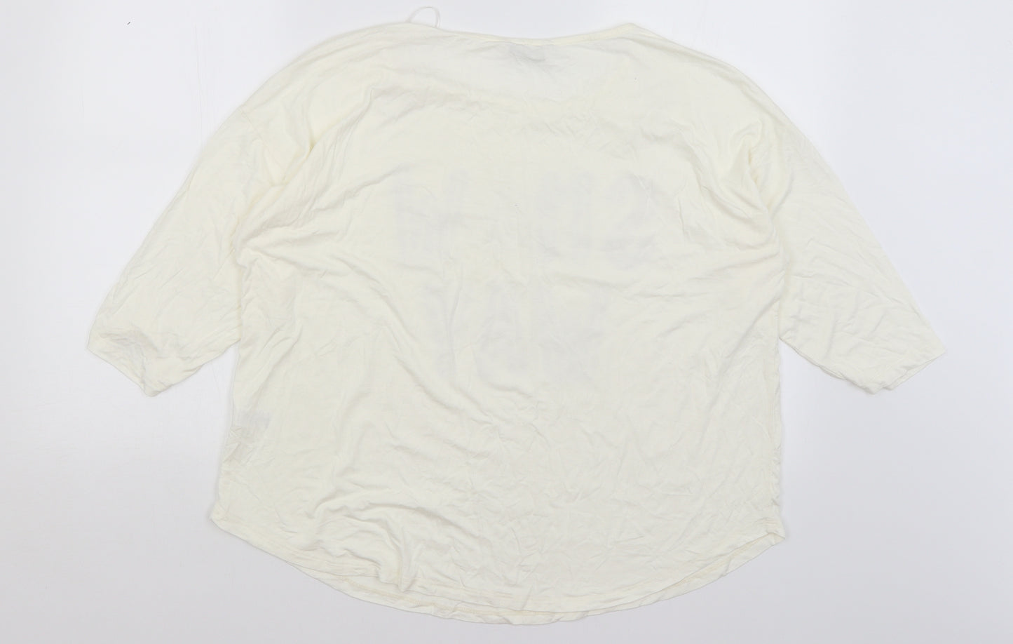TU Womens Ivory   Basic T-Shirt Size 18  - Snow Way