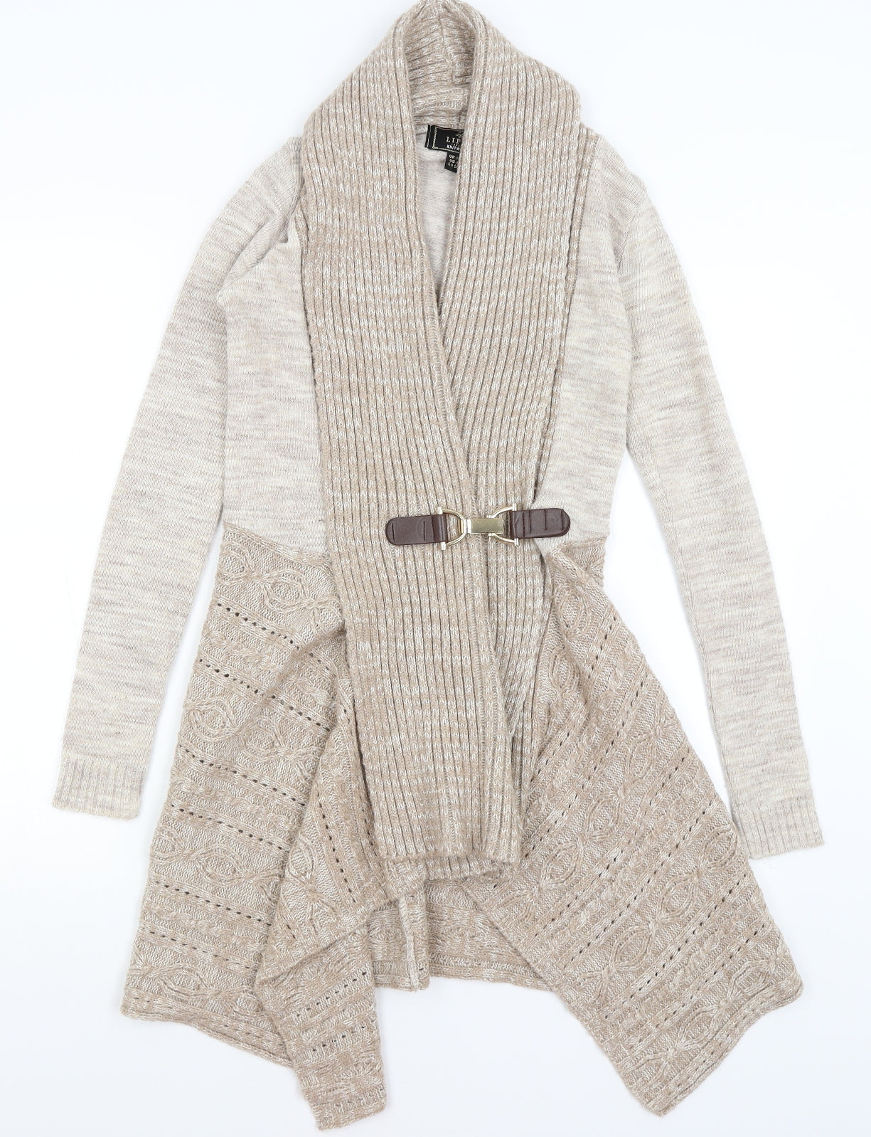Lipsy London Womens Beige   Cardigan Jumper Size 10
