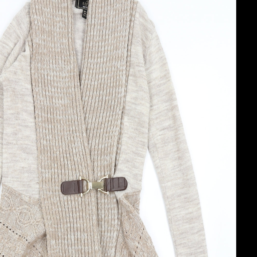 Lipsy London Womens Beige   Cardigan Jumper Size 10