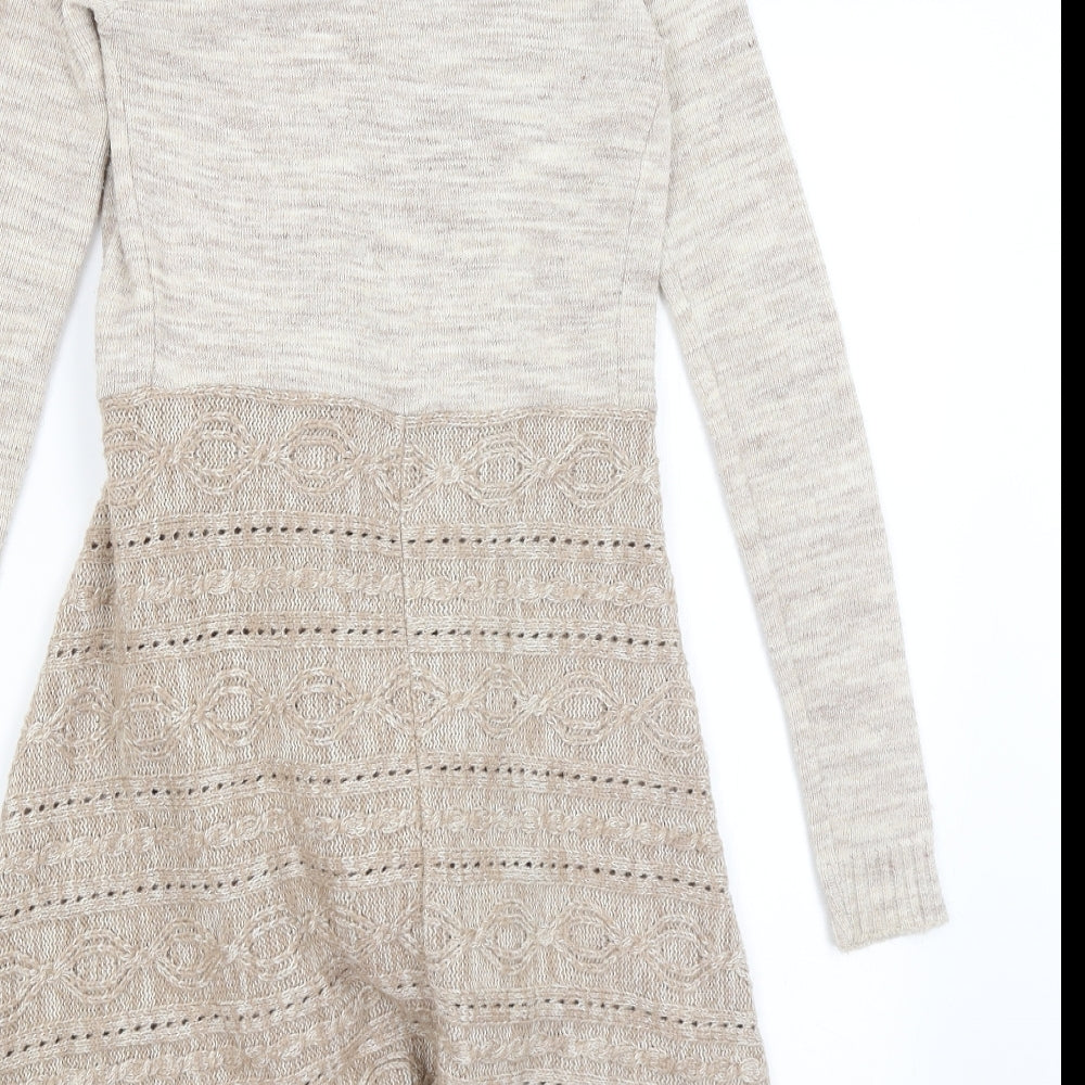 Lipsy London Womens Beige   Cardigan Jumper Size 10