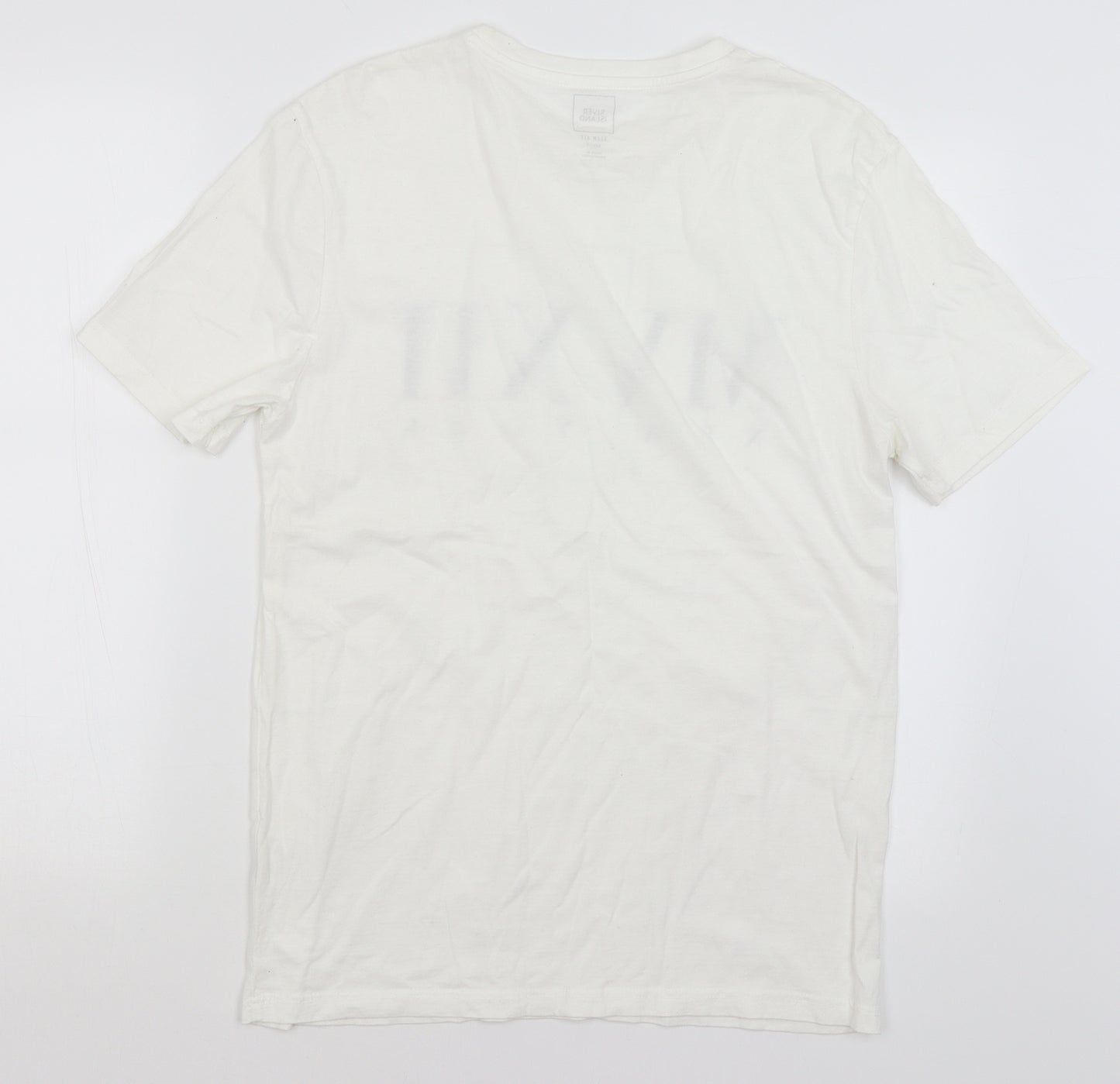 River Island Mens Ivory    T-Shirt Size M