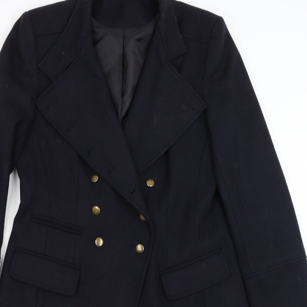 Dorothy Perkins Womens Blue   Pea Coat Coat Size 12