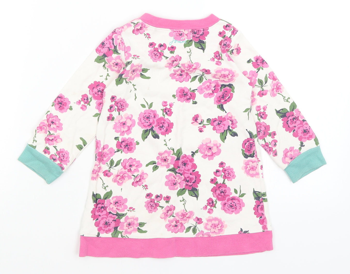 Joules Baby White Floral  A-Line  Size 18-24 Months