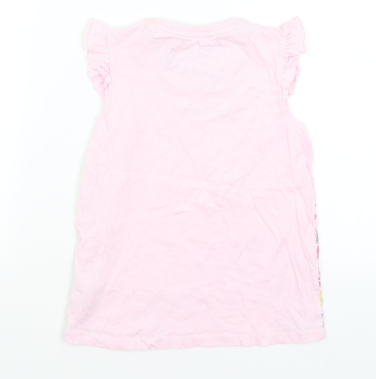 Nutmeg Girls Pink   Basic T-Shirt Size 7-8 Years  - Animals