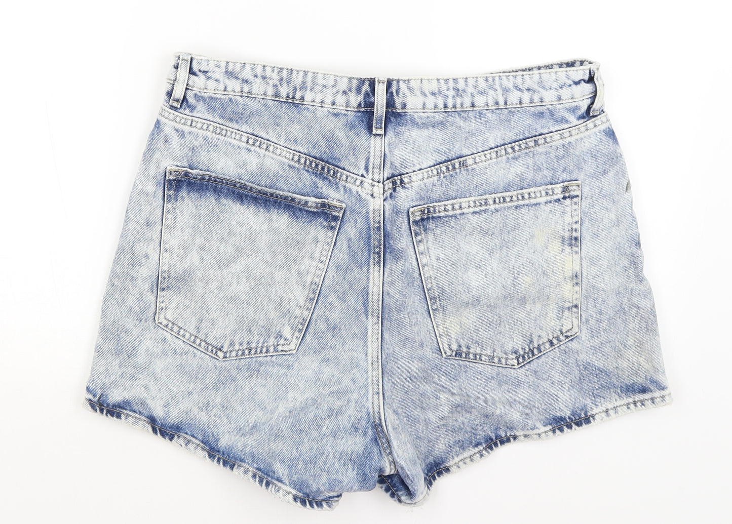 H&M Womens Blue   Hot Pants Shorts Size 16