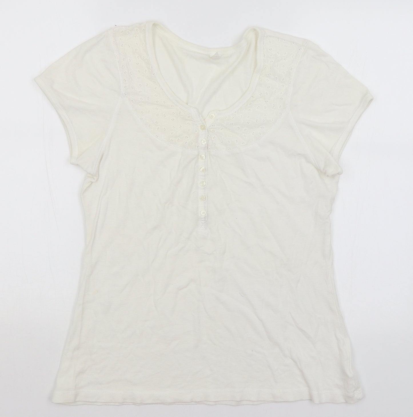 M&S Womens White   Basic T-Shirt Size 16