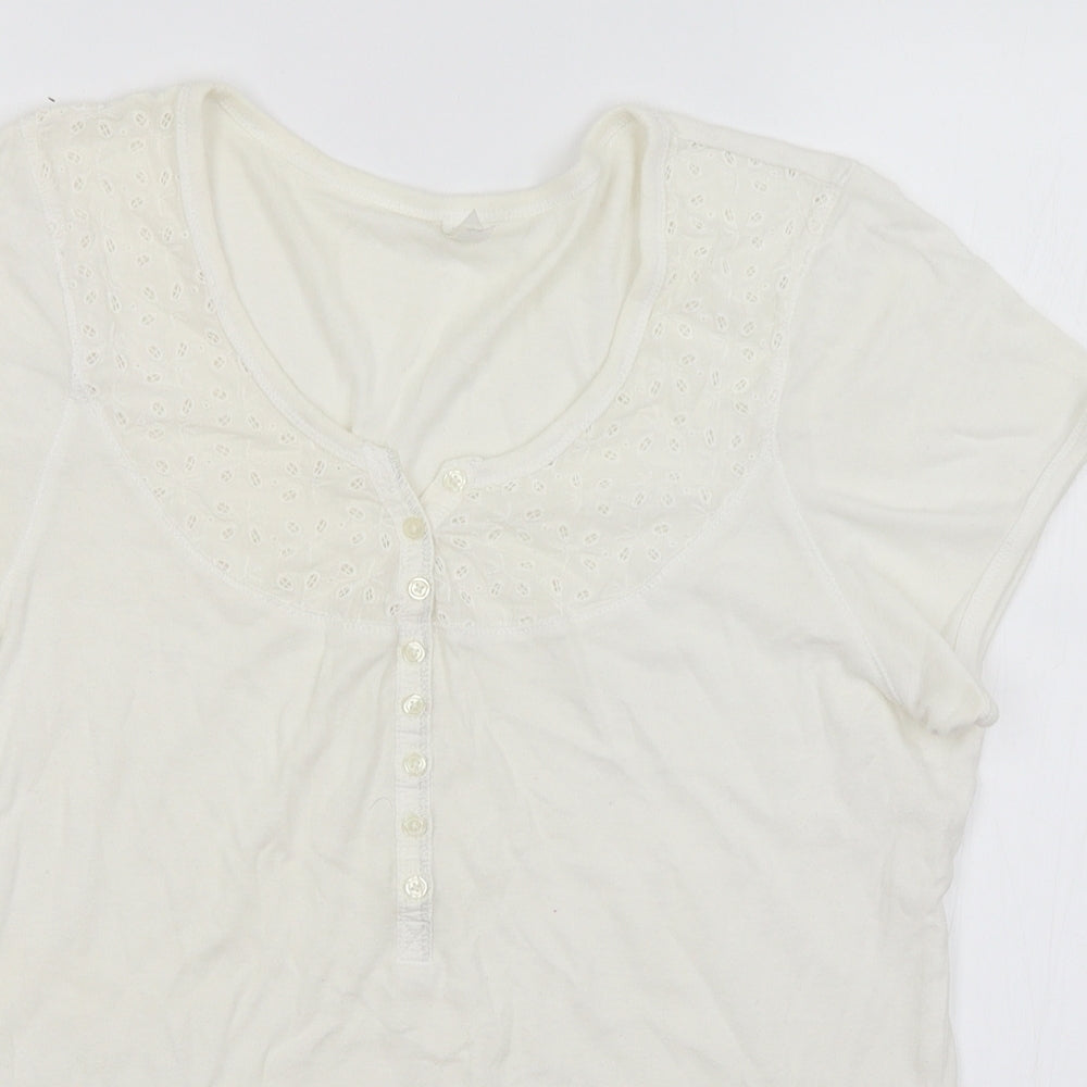 M&S Womens White   Basic T-Shirt Size 16