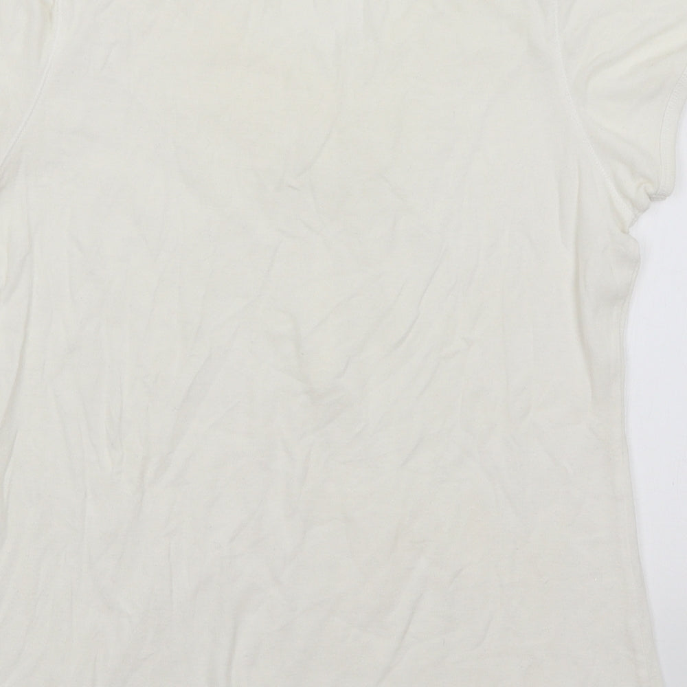 M&S Womens White   Basic T-Shirt Size 16