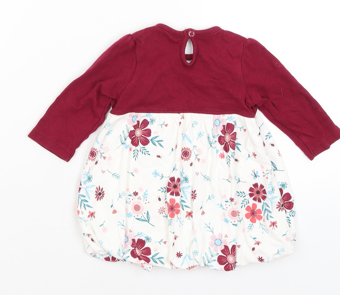 George Baby White Floral  Fit & Flare  Size 3-6 Months