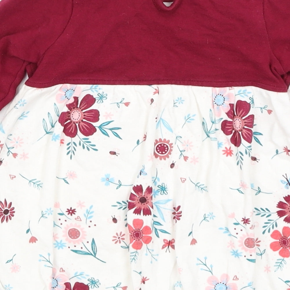 George Baby White Floral  Fit & Flare  Size 3-6 Months